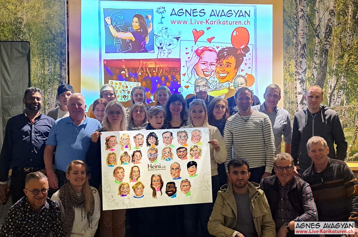 1365, Heini Blumen Garten Event Luzern, Agnes Karikaturen, Alleinunterhalter, Armenian Artist from Yerevan, Bild, Cartoon, Clipart, Comic, Comiczeichner, Entertainer, Firmenevent, Geburtstag, Geschaeftsessen, Geschäftsanlass, Geschenkidee, Heini Garten,
