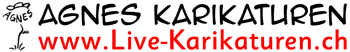 Logo Agnes Karikaturen mit Blume